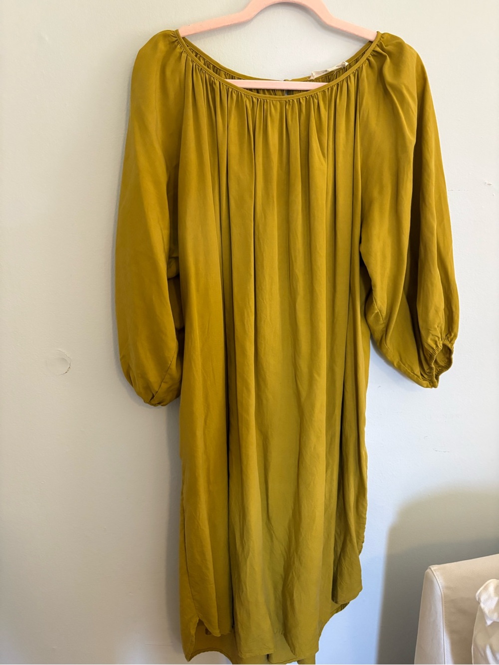Amente Long Sleeve Dress in Olive Green